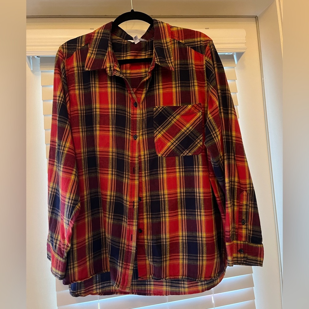 Black and red flannnel size 3x